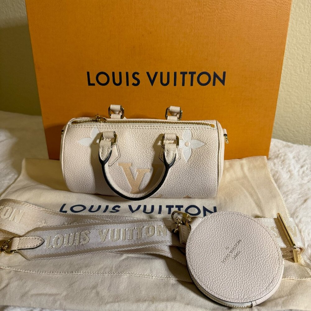 Louis Vuitton Empreinte Monogram Giant by the Pool Papillon BB in Cream Saffron